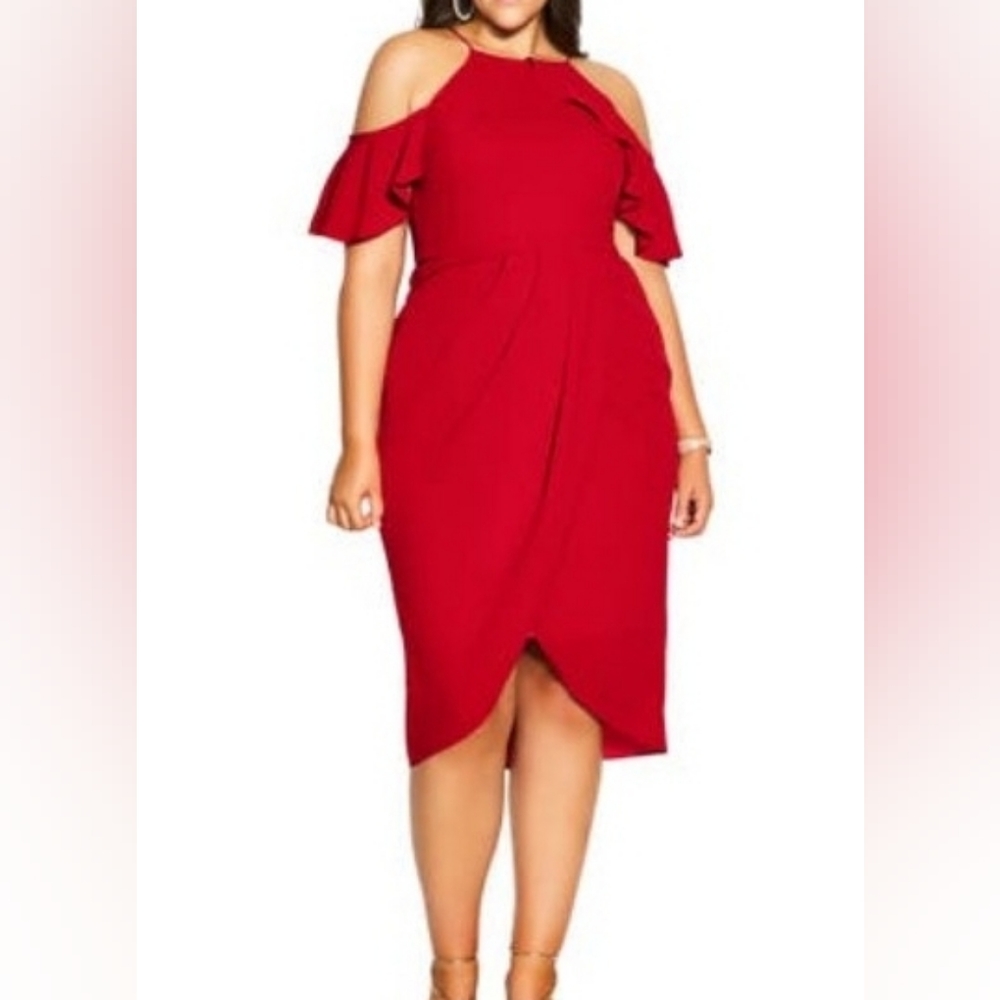 City Chic Layered dress